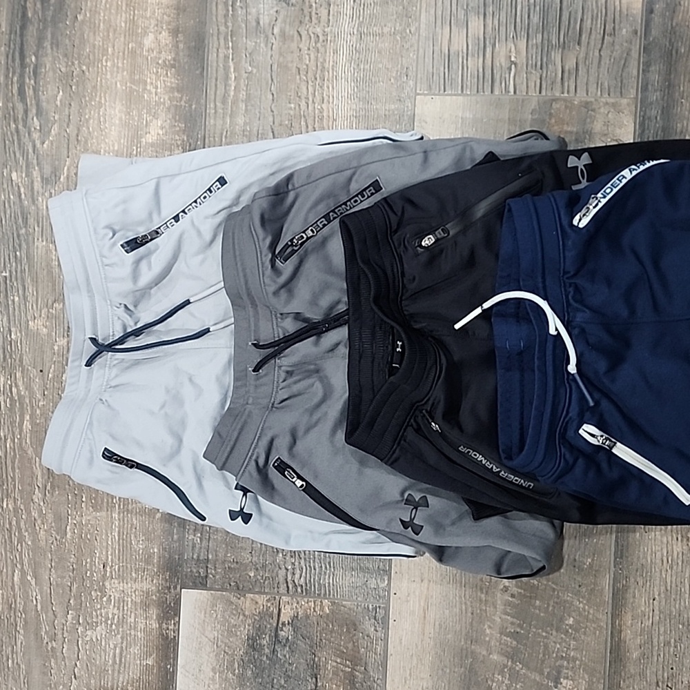 Lot of 4 Under Armour Kids Boys Active Jogger Pants